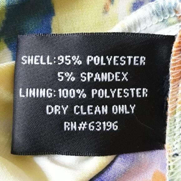 Suzi Chin Artsy Abstract Floral Splatter Ruched Sleeveless Cocktail Dress Sz 10 - Picture 9 of 10